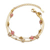 Ethnic Style Retro Butterfly Titanium Steel 14K Gold Bracelet For Women