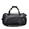 Stylish and versatile men's and women's grey and black travel bag from the Gifts Vip brand. The bag features a large capacity, waterproof design, and a minimalist life logo, making it a practical and fashionable choice for travel.