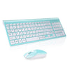 fashion wireless keyboard mouse set 2.4G thin   desktop laptop accessories