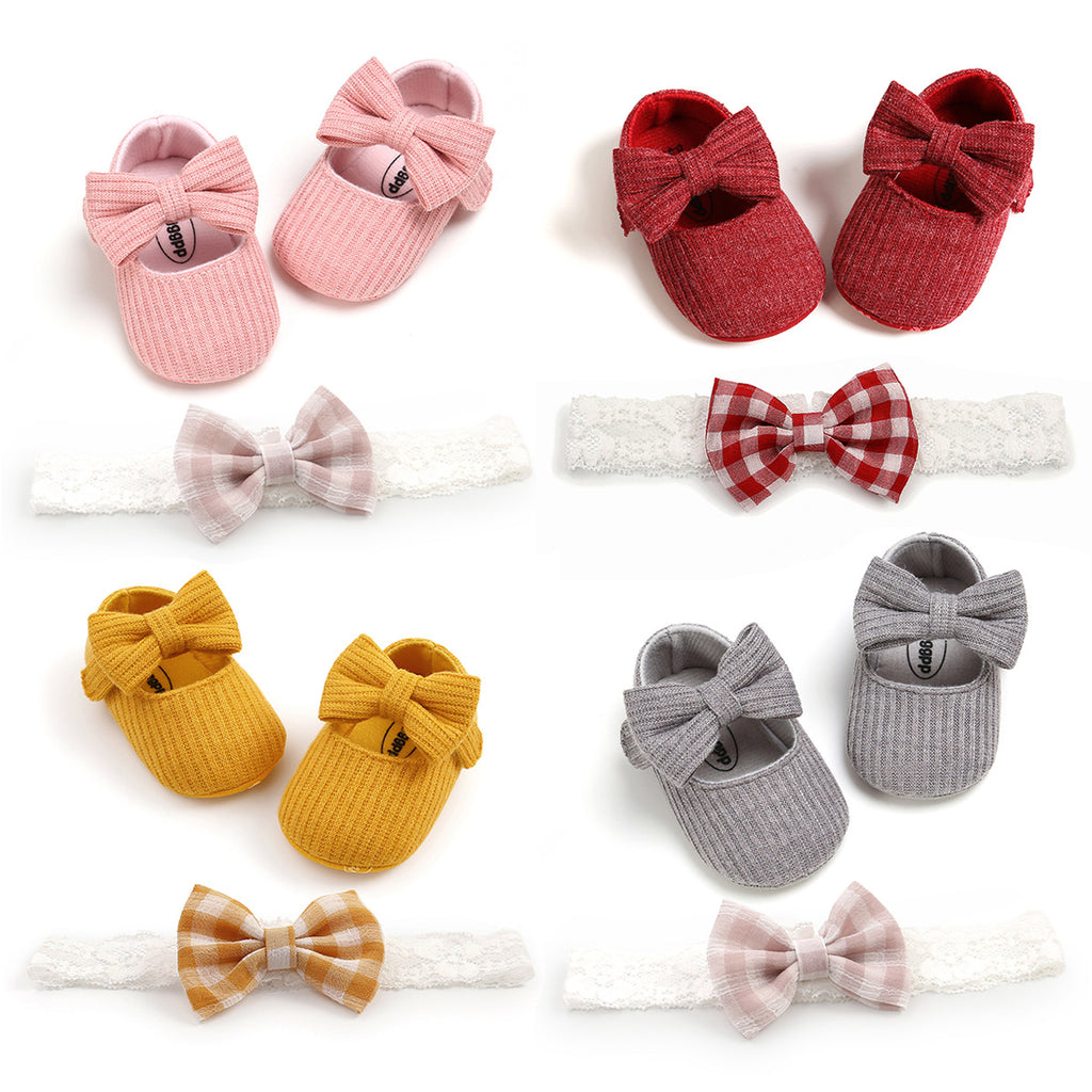 Baby Girl Shoes Newborn Infant First Walker Cotton Sofe Sole Princess Toddler Baby Crib Shoes