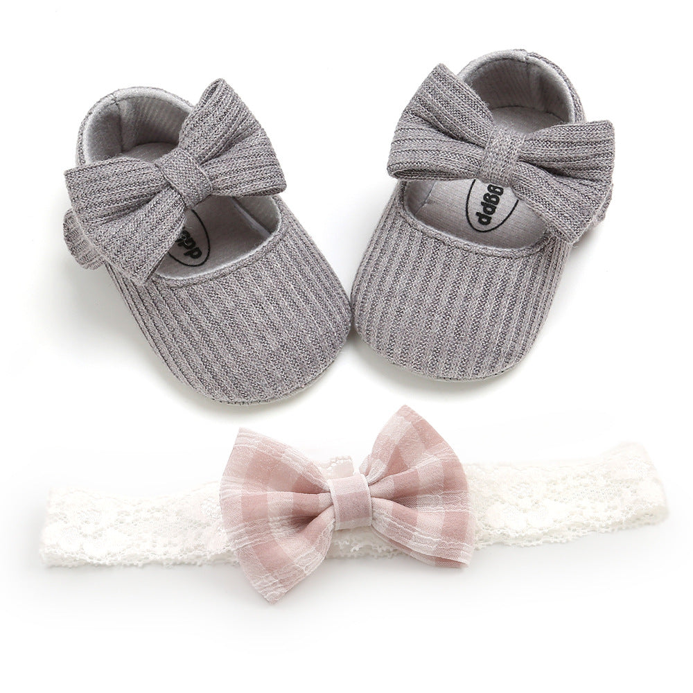 Baby Girl Shoes Newborn Infant First Walker Cotton Sofe Sole Princess Toddler Baby Crib Shoes