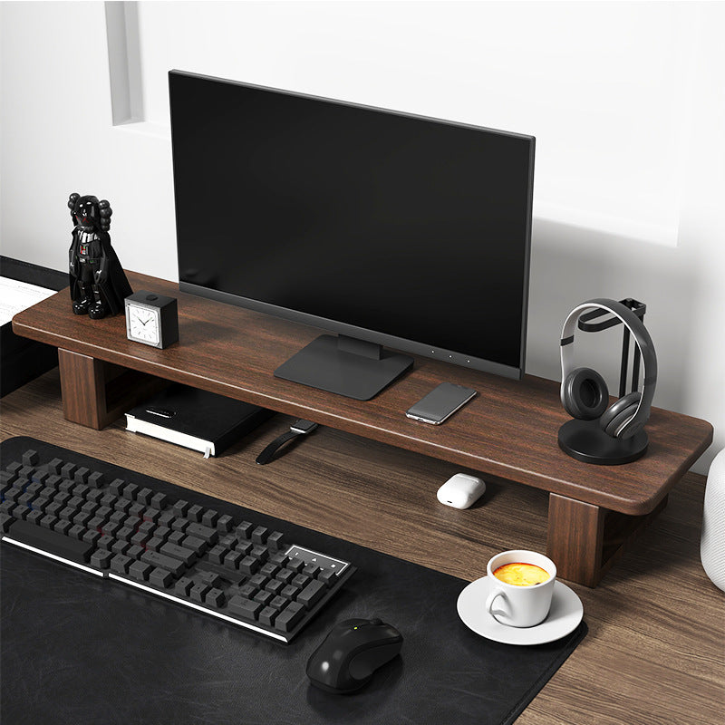 Computer Monitor Heightening Frame Office Desktop Shelf Shelving Solid Wood Storage Bracket