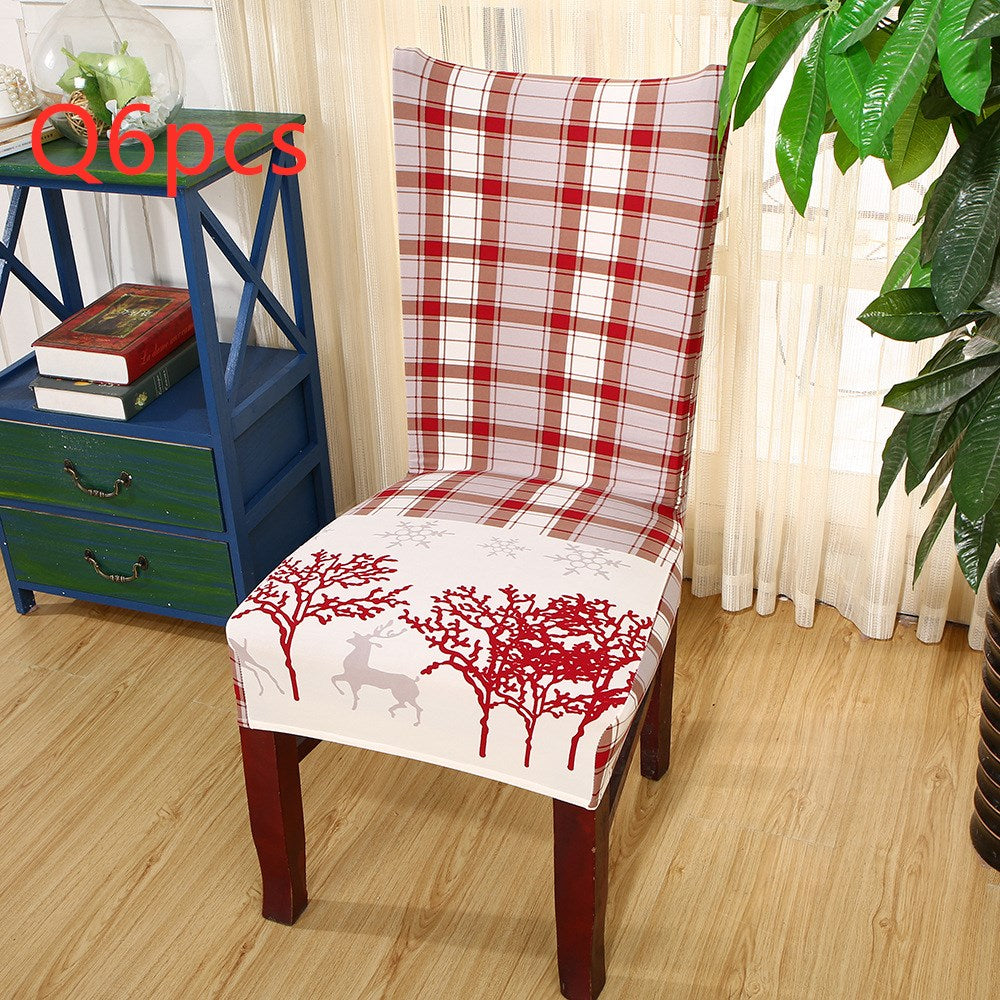 Christmas universal elastic chair cover