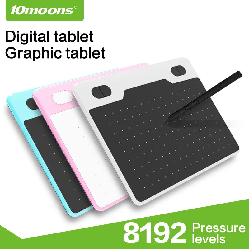 Compatible with Apple , Inch Ultralight Graphic Tablet Digital Drawing Tablet Battery-Free Pen