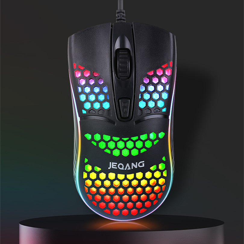 Hole-holed Wired USB Mouse For Home Luminous Mouse