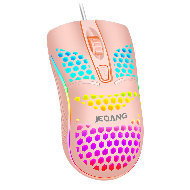 Hole-holed Wired USB Mouse For Home Luminous Mouse
