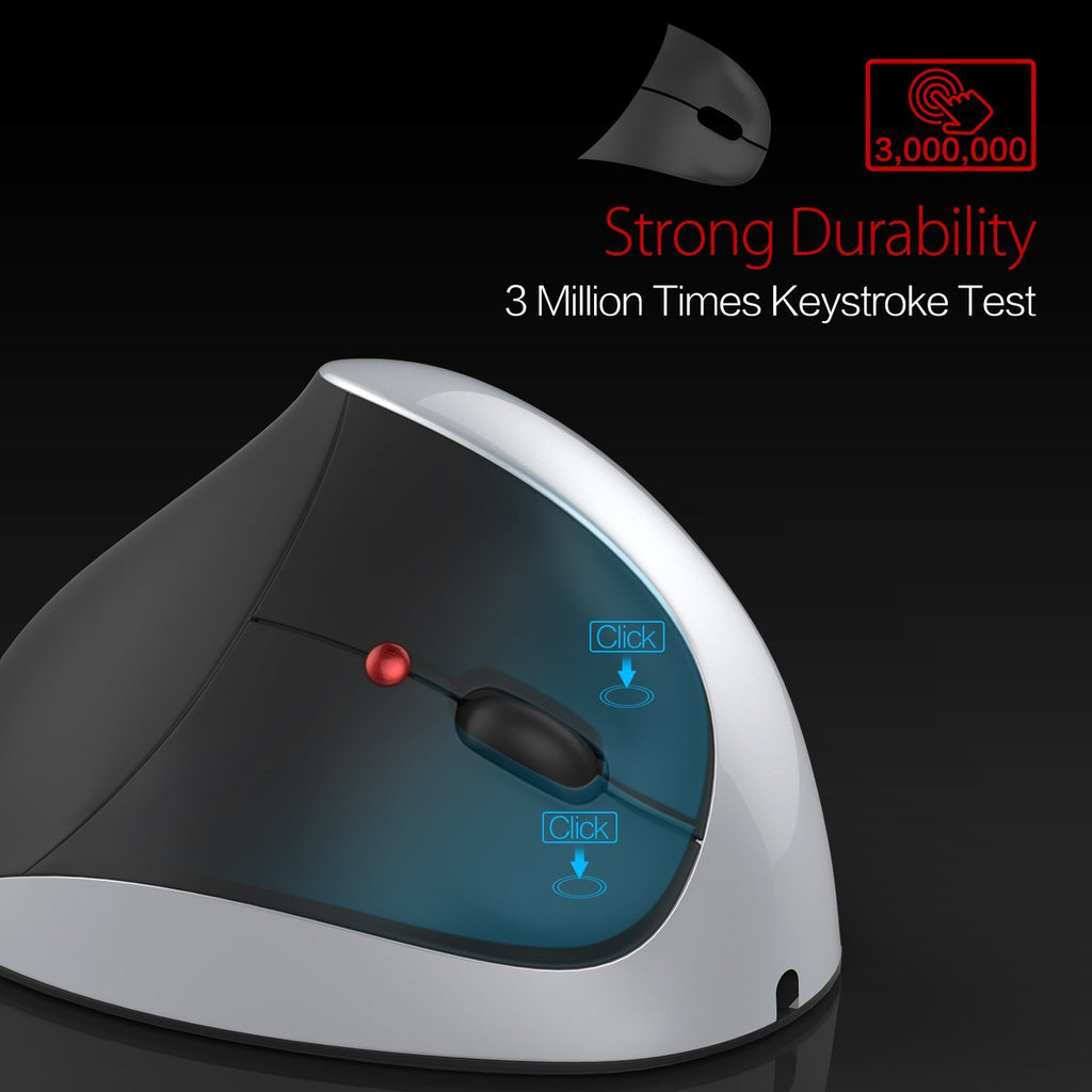 Vertical Rechargeable Wireless Mouse Ergonomic Wireless Mouse