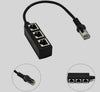 1 To 3 Socket LAN Ethernet Network RJ45 Plug Splitter Extender Adapter Connector