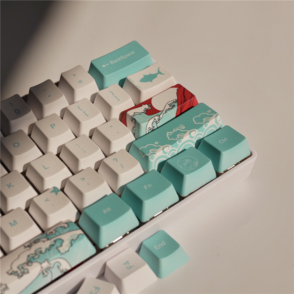 Coral Sea Keycap Mechanical Keyboard