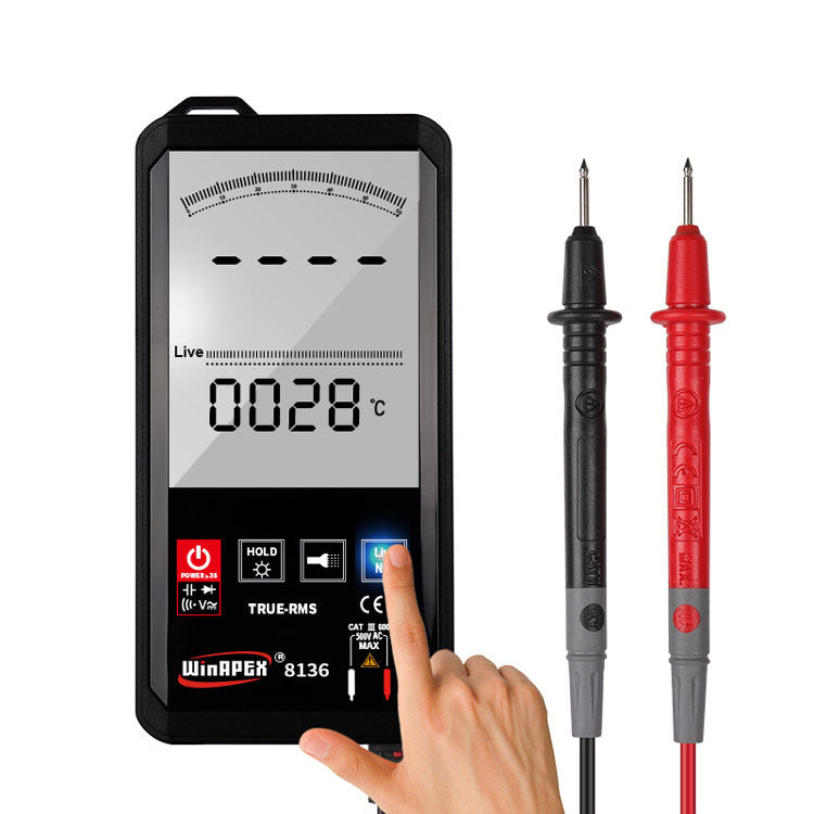 Hanyan 8136 Large-Screen Intelligent Digital Multimeter, Multi-Function Touch Screen, Digital-Analog Dual Display, Automatic Buzzer Recognition