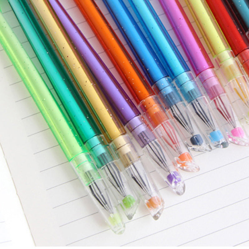 Cute Feather Peacock Color Gel Pen With Replaceable Refill