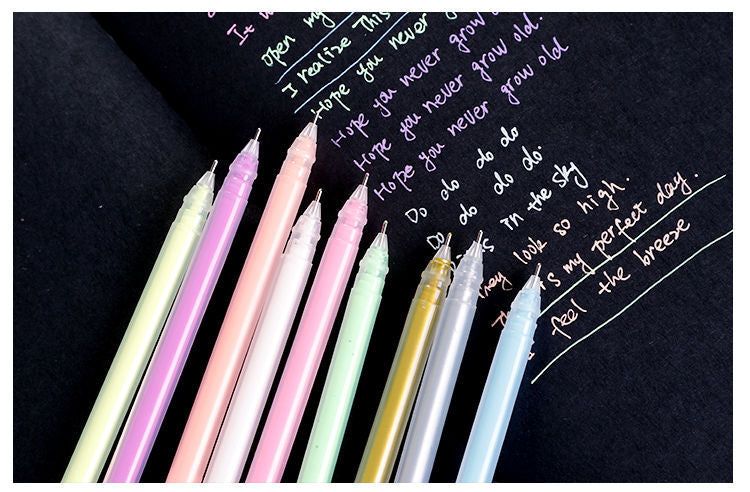 Highlighter Pen Set Flashing Pen Cute Korean Style Highlight Pen Color Gel Pen