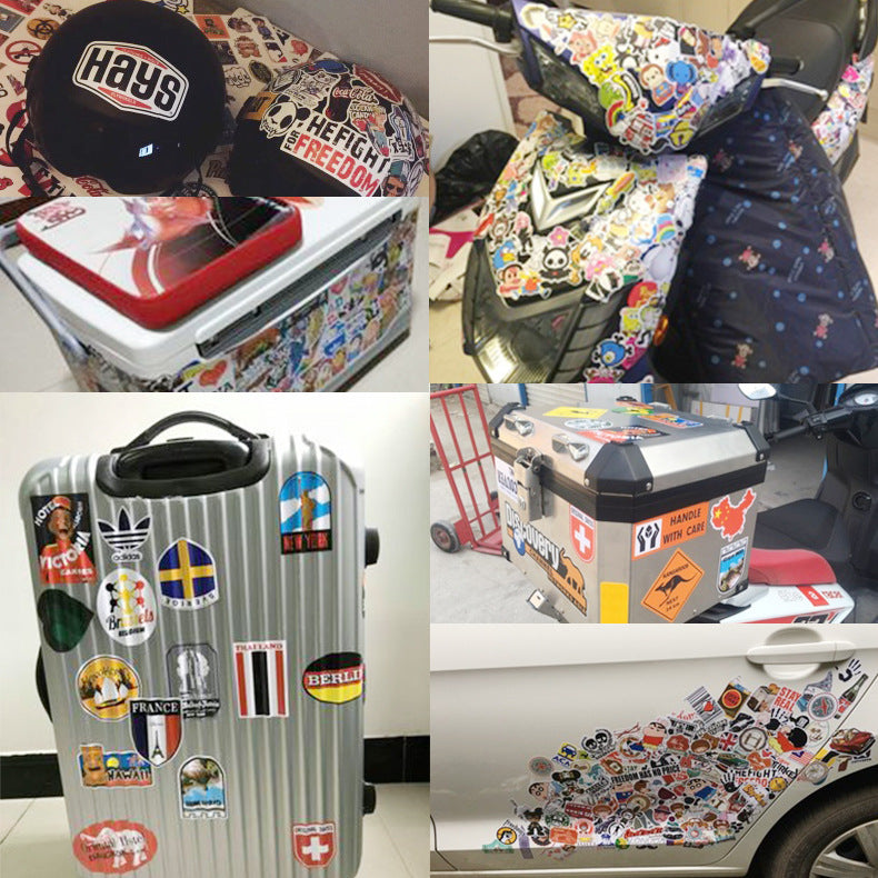 100 Luggage Stickers Mixed Series Creative Graffiti Cartoon Car Stickers