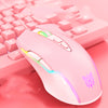 Mechanical Gaming Game Pink Wired Mouse Streamer Notebook Home Desktop Dedicated