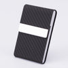 Business Fashion Male Stainless Steel Thick Cigarette Case Anti-pressure Sticker PU Office Gift Box