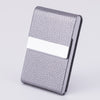 Business Fashion Male Stainless Steel Thick Cigarette Case Anti-pressure Sticker PU Office Gift Box