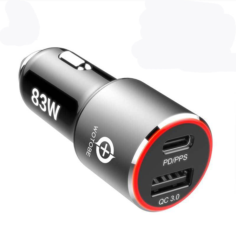 Compatible with Apple, 83W fast Car Charger,1port USB C PPSPD 65W 45W 30W 20W,1port QC3.0 for xiaomi TYPE C laptop tablet iphone 12 S20Note 10 20