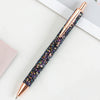 Ins Metal Pen Pu Bag Diamond Pen Sequin Press Pen Customized Multi-Color Press Ballpoint Pen