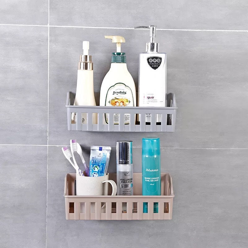 Bathroom Wall Hanging Storage Basket Kitchen Wall Suction Storage Organizer