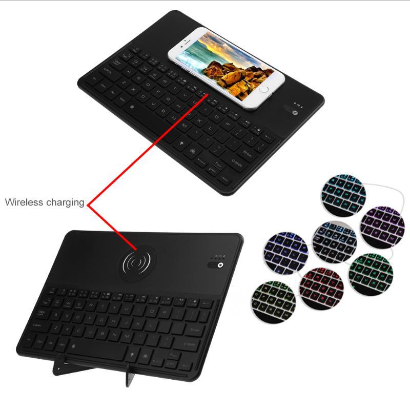 Compatible with Apple , Bluetooth 3.0 Keyboard With QI Wireless Charging Function 7