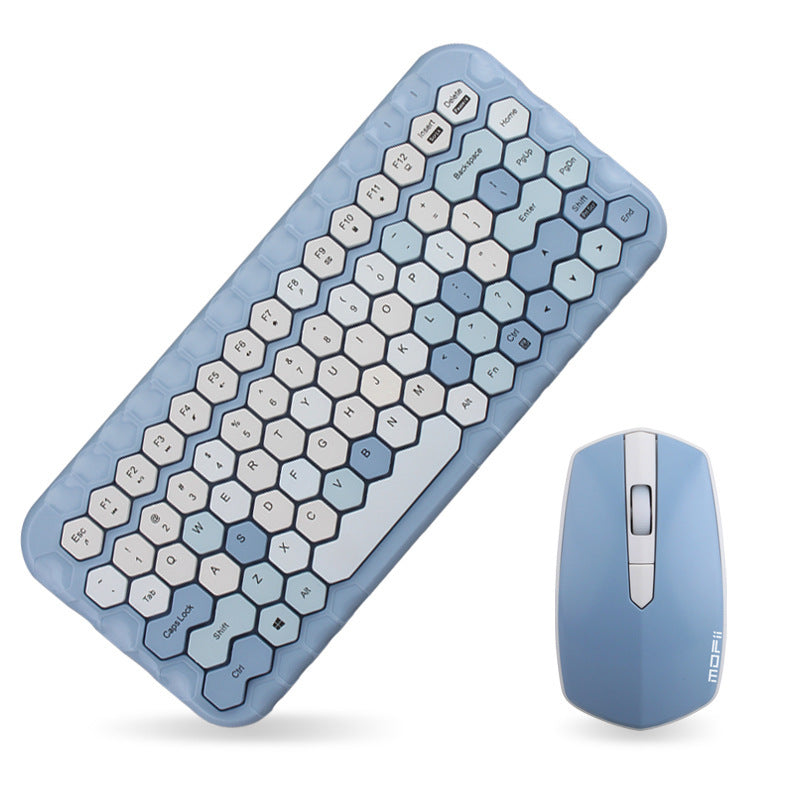 Girl Heart Wireless Keyboard And Mouse Set