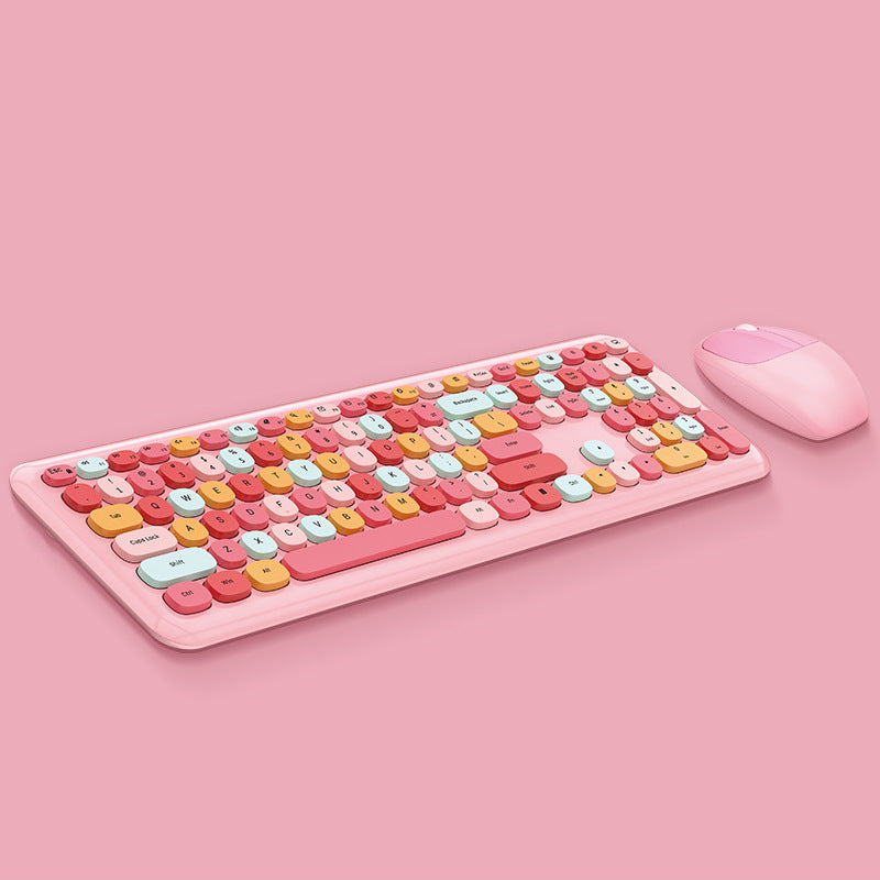 Wireless Office Punk Keyboard And Mouse Set