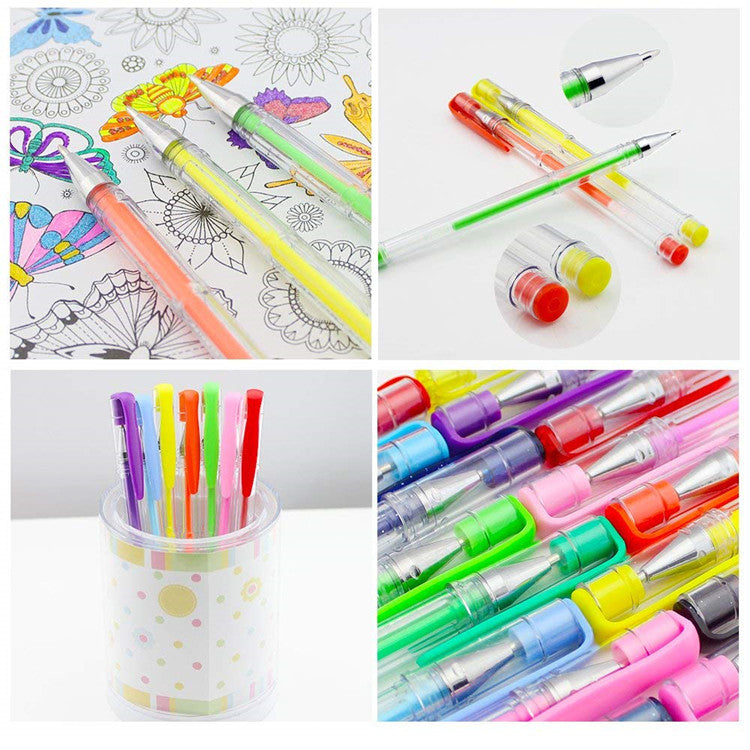 Color Gel Pen Watercolor Pen 100 Color Set Highlighter Pen