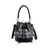 Color Contrast Patchwork Bucket Shoulder Handbag