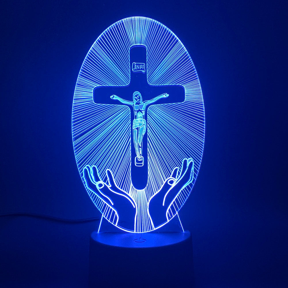 Cross Acrylic 3D Night Light