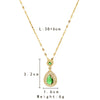 Women's Fashion Beautiful Square Emerald Pendant Necklace