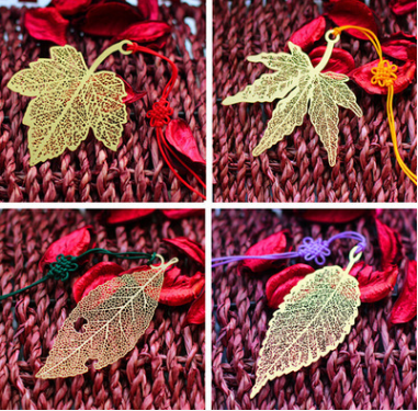 Vintage Gold Metal Bookmark MarquePage Kawaii Leaf Book Markers For Books Stationery Gift School Supplies Student 734