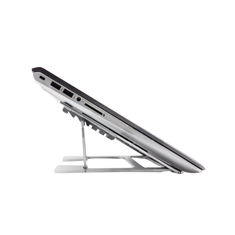 Double silicone height adjustable foldable portable laptop stand desk for a laptop