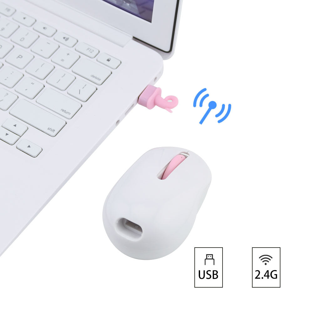Wireless silent mouse girl pink cute office mouse