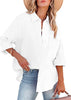 Women's Long Sleeve Color Matching Button Top