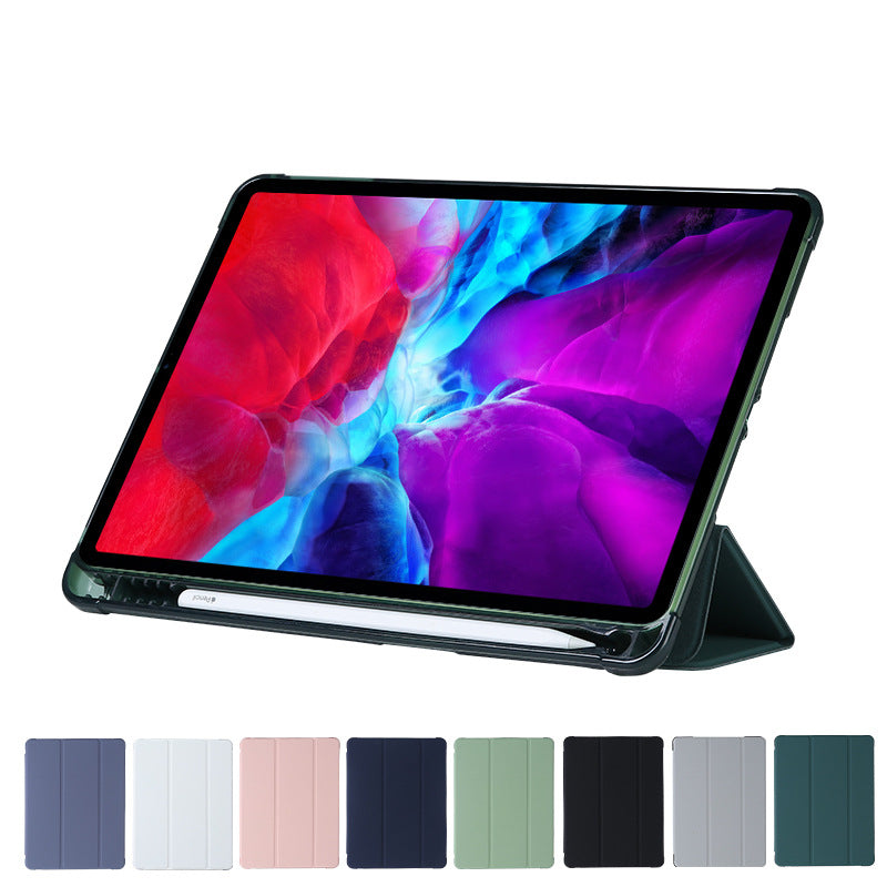 Compatible with Apple, Suitable for ipad10.9 protective cover pro10.5 with pen slot mini dormant leather case TPU airbag air4 soft shell