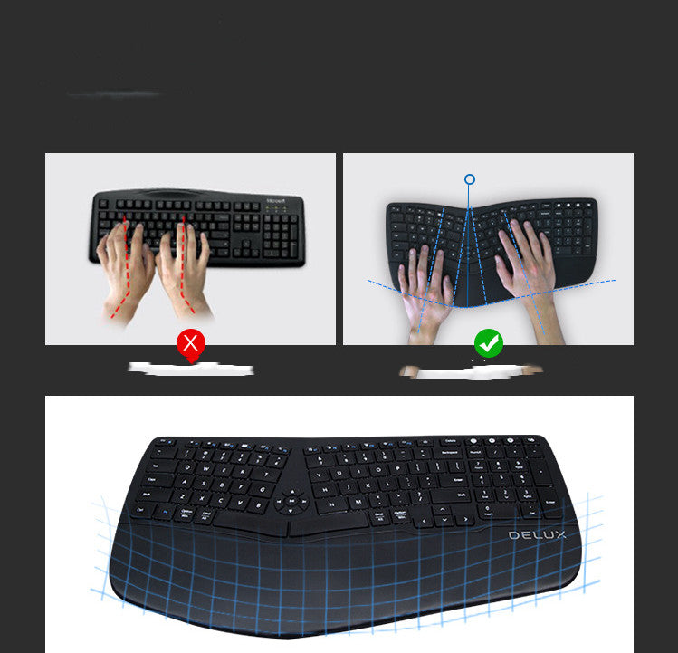 Colorful Gm902 Wireless Bluetooth Ergonomic Mute Scissor Foot Laptop Rechargeable 104 Keyboard