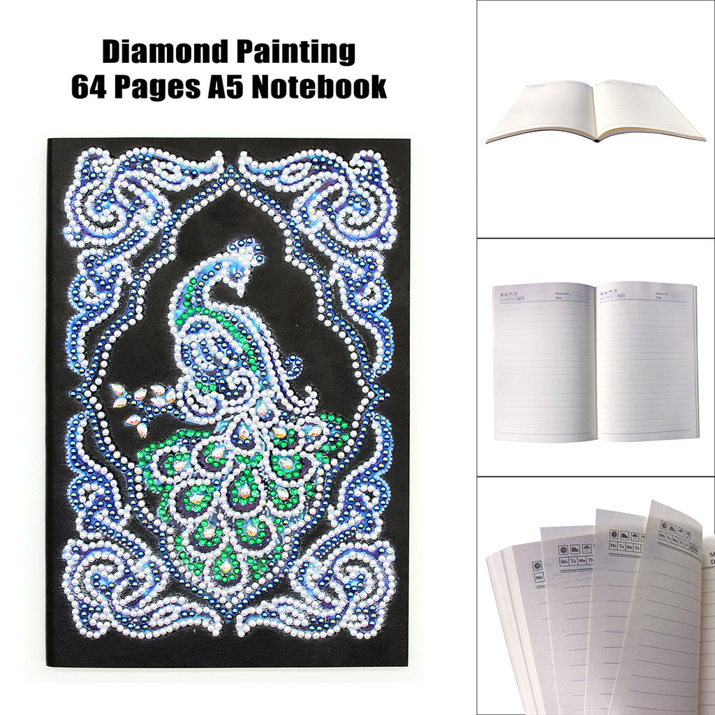 Peacock Beauty Journal Note Book  Diamond Painting