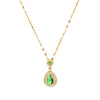 Women's Fashion Beautiful Square Emerald Pendant Necklace