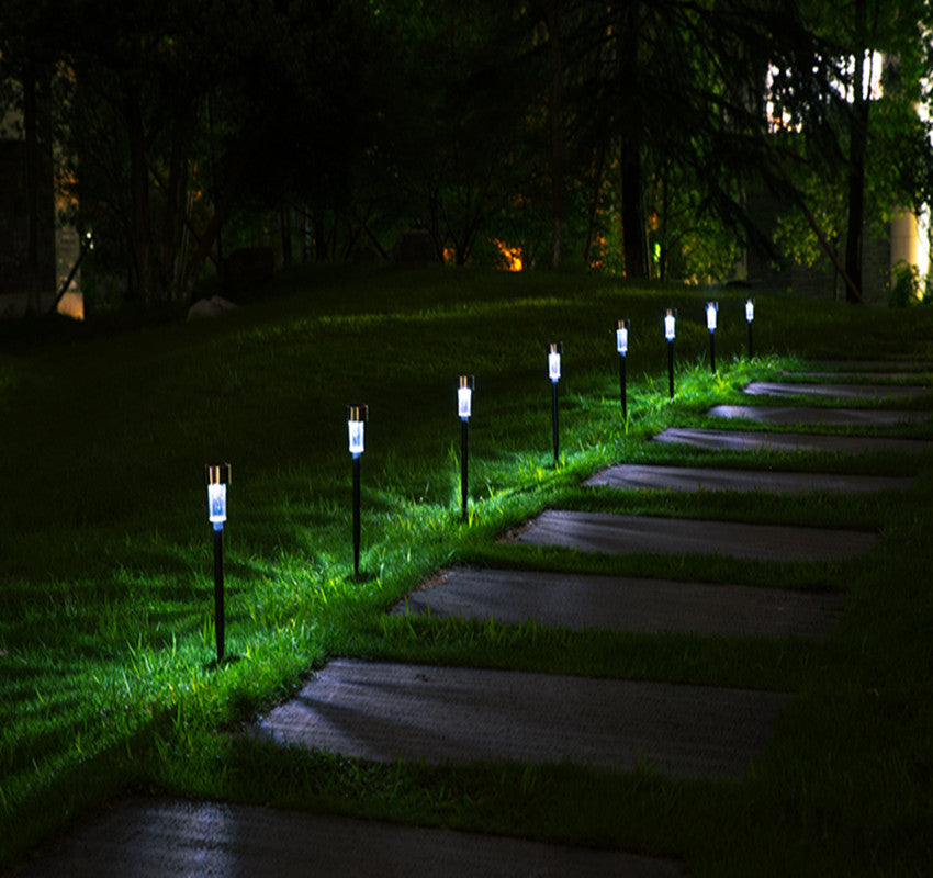 Factory wholesale stainless steel solar light lawn lamp LED garden light tube lamp foreign trade cross border explosion