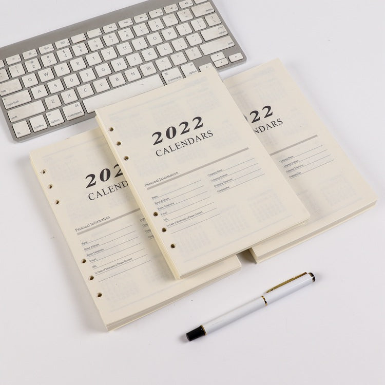 Loose-leaf Notebook Inner Pages With Monthly Plan