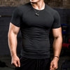 Slim-fit Black Workout Shirt for Athletic Men