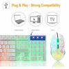 Wired Gaming Mechanical Feeling Keyboard LED Backlit And Gaming Mouse With Pad