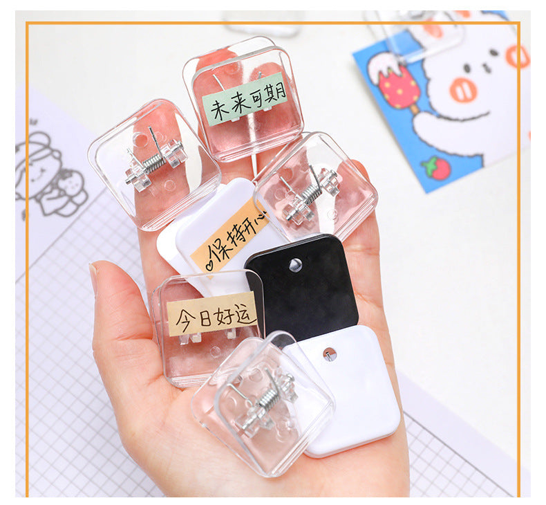 Simple Square Japanese Cute Plastic Photo Note Holder