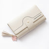 Geometric Alphabet Buckle Clutch Tassel Petal Long Ladies Wallet