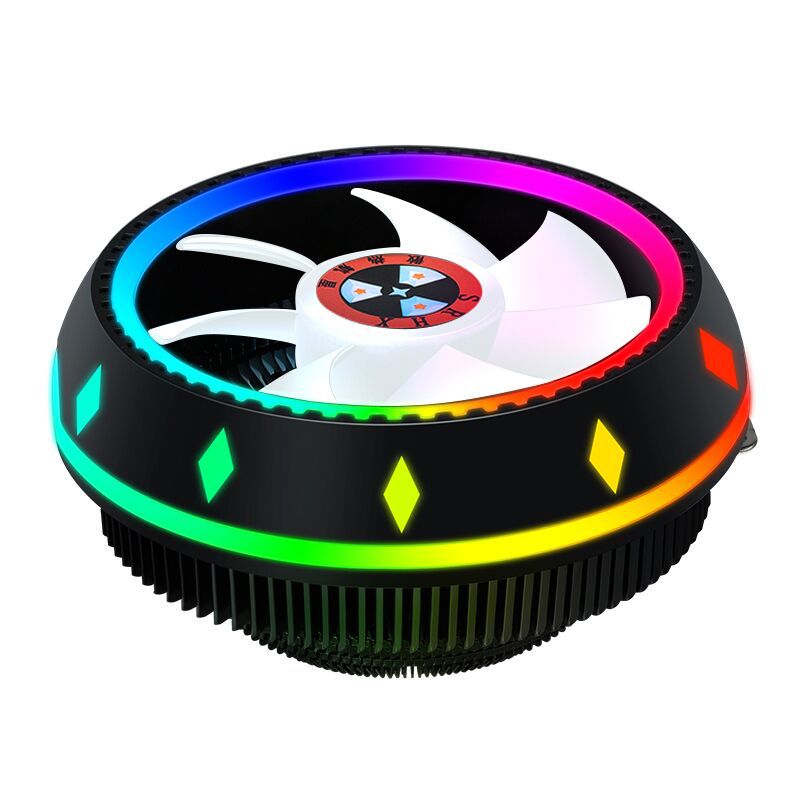 Silent RGB LED Air CPU Cooler Fan Desktop Computer Heatsink Radiato Colorful Cooling For 115X AMD