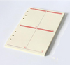 A5 A6 Colored Diary Binder Filler Paper