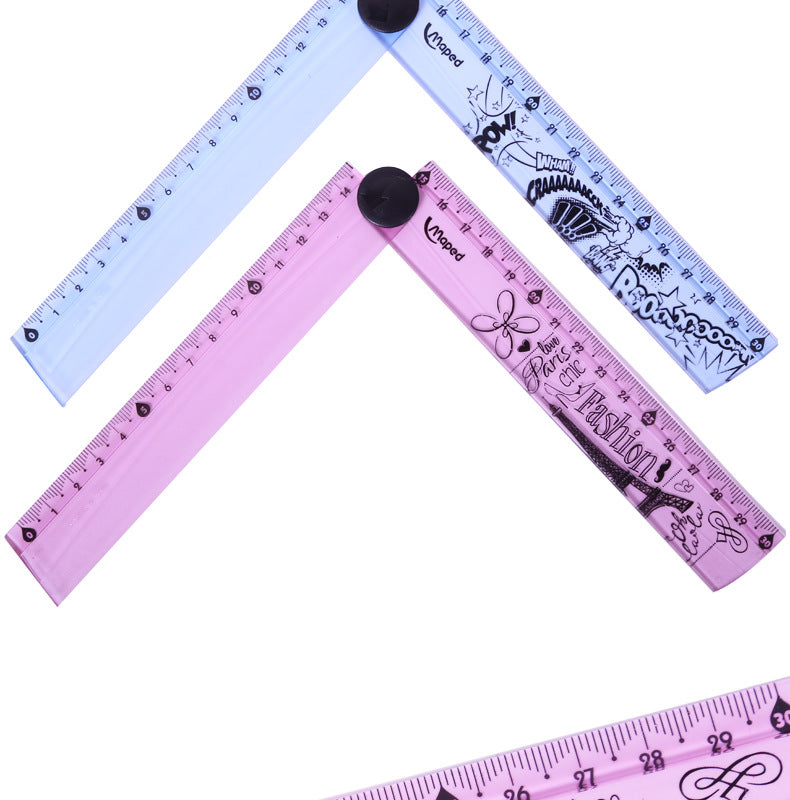 folding ruler 30cm widened rotary ruler