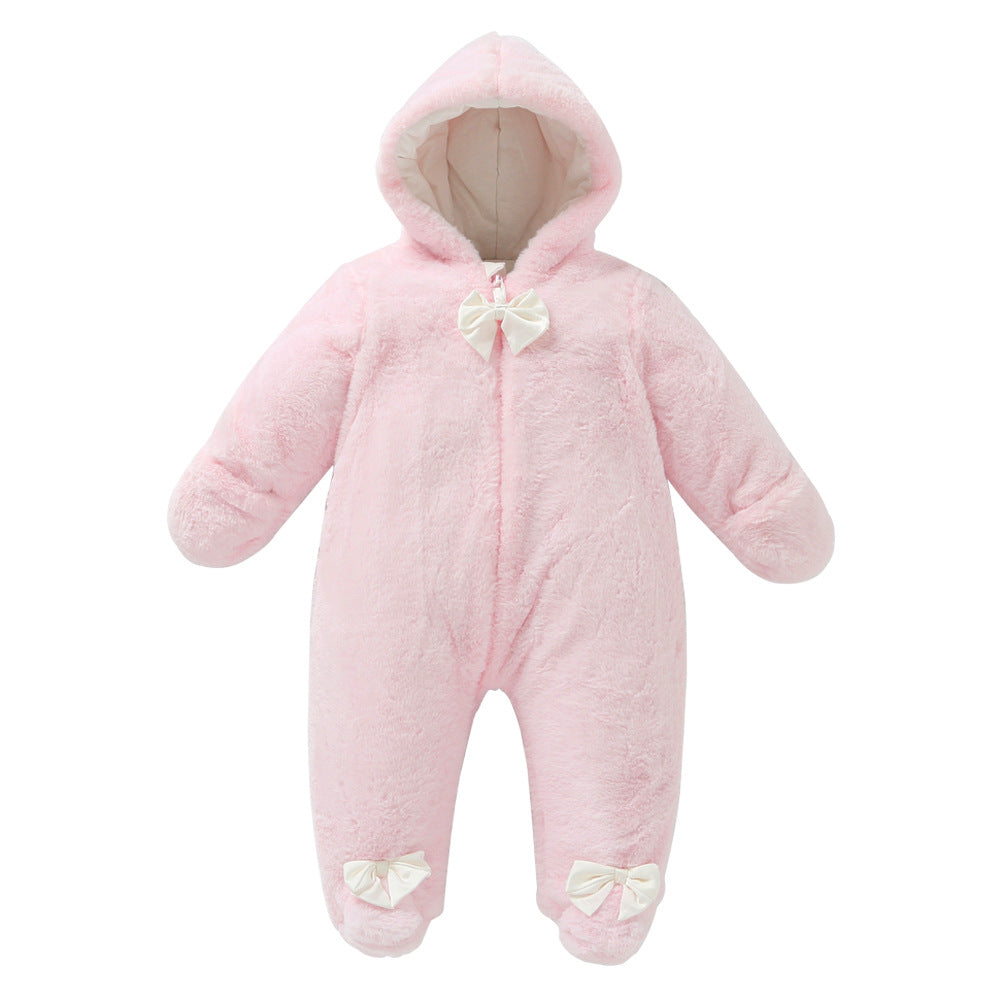 New Baby And Toddler Jumpsuit Thickened Children's Coral Fleece