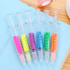 6 Syringe Fluorescent Highlighter Pens