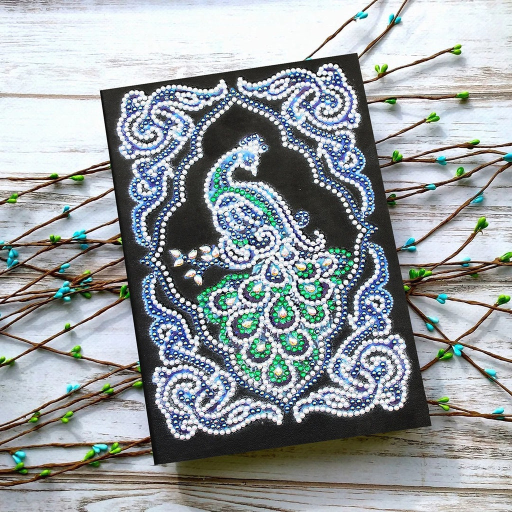 Peacock Beauty Journal Note Book  Diamond Painting